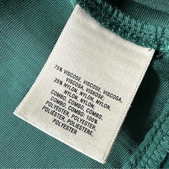 Anthropologie Maeve Emerald Green Velvet Chiffon Mesh Floaty Blouse XS - Picture 5 of 7